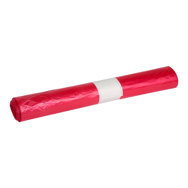 Afvalzak Propsac HDPE T25 70x110cm 120L rood rol à 20 stuks afbeelding