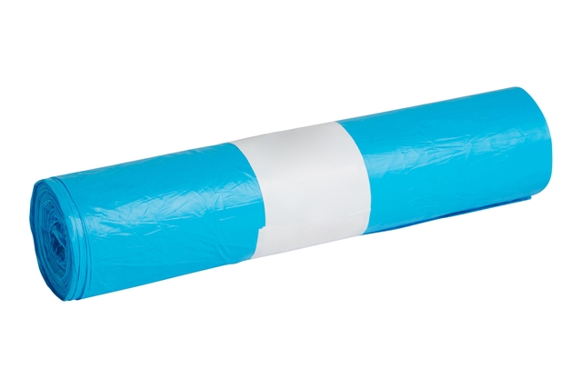 Afvalzak Propsac HDPE T23 58x100cm 70L blauw rol à 25 stuks afbeelding