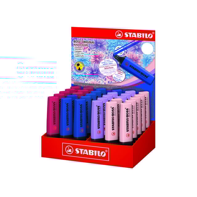 Markeerstift STABILO Boss Wildflower display groot assorti afbeelding