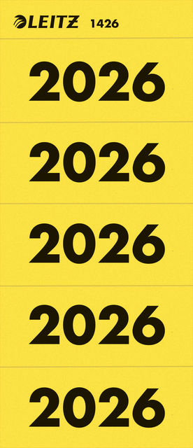 Rugetiket Leitz 2026 geel 100 stuks afbeelding