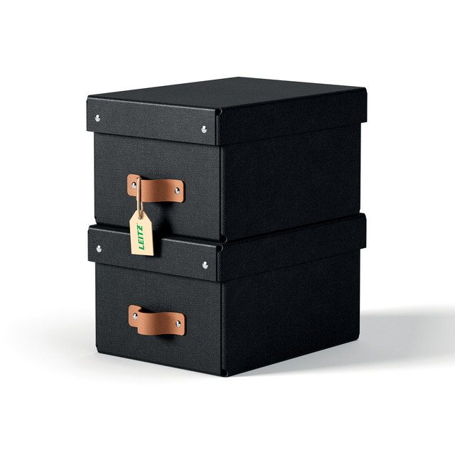 Opbergdoos Leitz Puro met deksel 7 liter set van 2 zwart