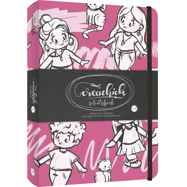 Schetsboek CreaChick Raspberry