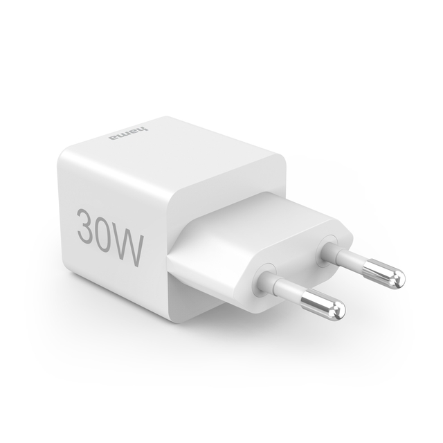 Oplader Hama USB-C/USB-A Mini PD 30W wit — Foto 2 van 2