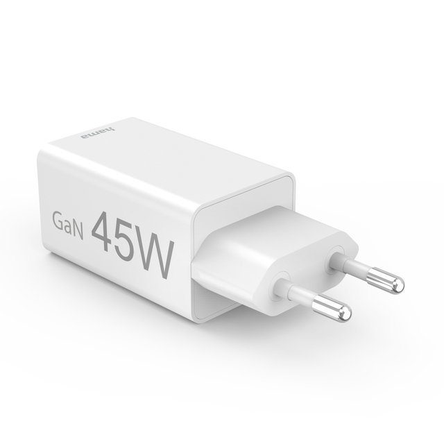 Oplader Hama USB-C/USB-A Mini PD 45W wit — Foto 2 van 2