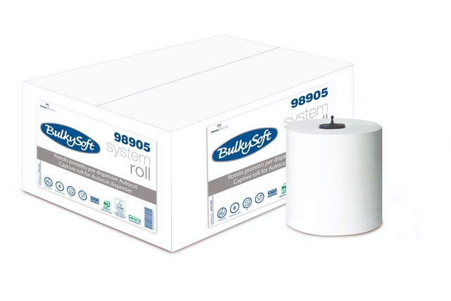 Handdoekrol BulkySoft H1 Matic 2-laags 200m wit 98905 afbeelding
