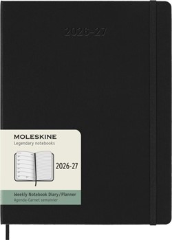 Agenda 2027 Moleskine 18M Planner Weekly 7dagen/1pagina xl hc black