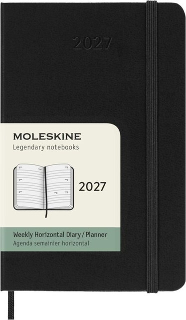 Agenda 2027 Moleskine 12M Planner Weekly 7dagen/2pagina's pocket hc black