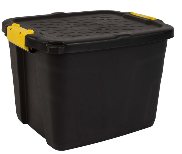 Opbergbox Bankers Box 42 liter met handgrepen robuust zwart