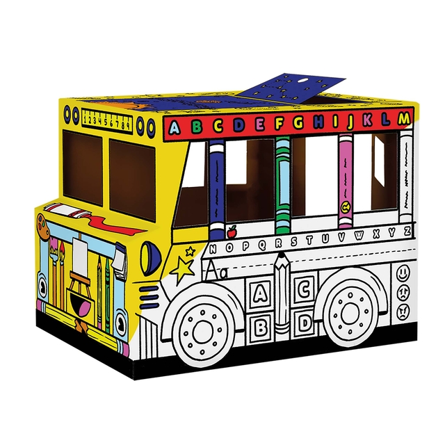 Kartonnen Speelbus Bankers Box Play inkleurbaar