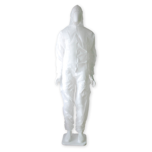 Coverall Hynex non-woven XXXL wit PP rits — Foto 2 van 2