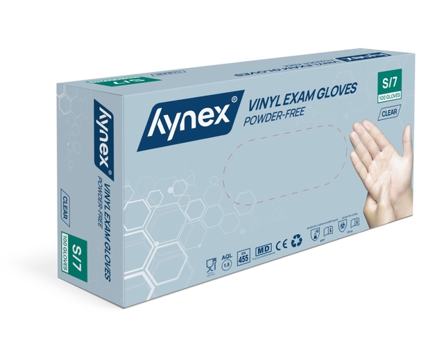 Handschoen Hynex vinyl S transparant 4.5gr 100 stuks afbeelding