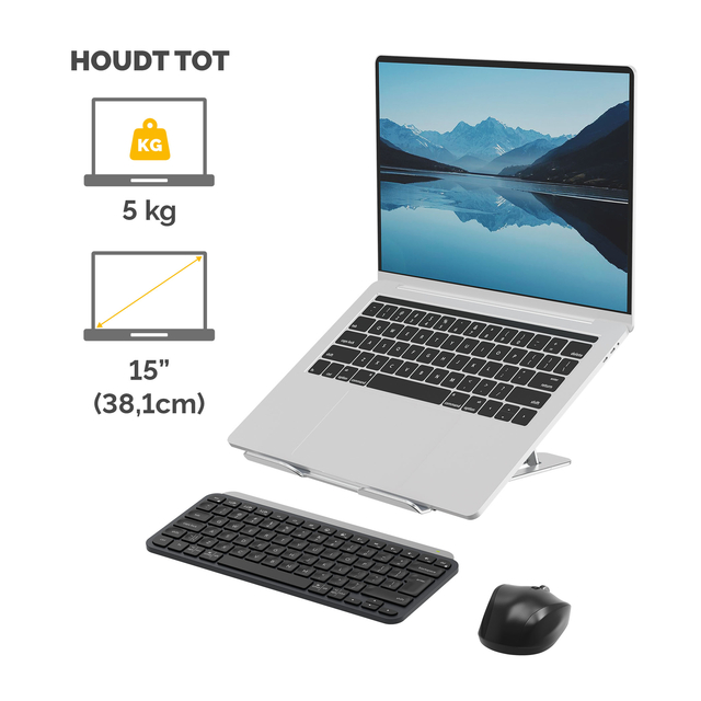 Laptopstandaard Fellowes Alumia zilver — Foto 2 van 2