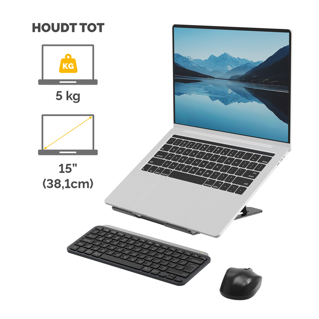 Laptopstandaard Fellowes Alumia zwart — Foto 2 van 2