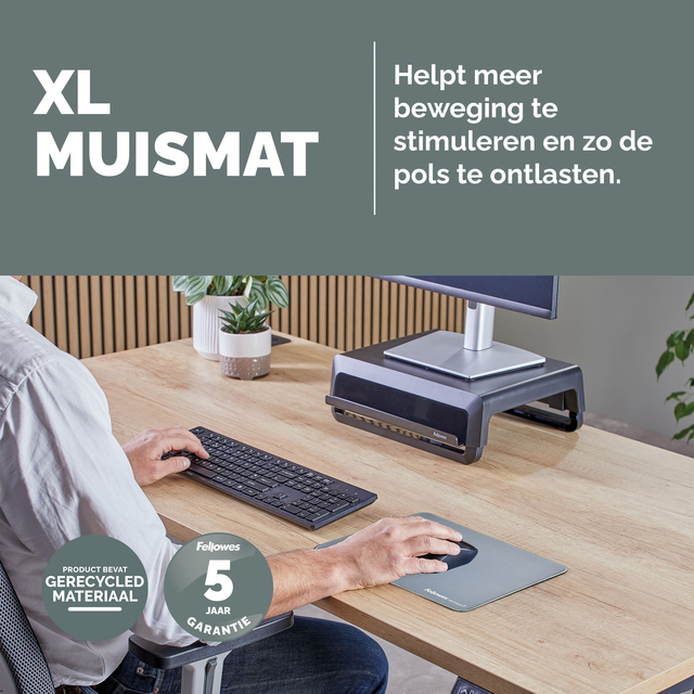 Muismat Fellowes Breyta XL blauw — Foto 2 van 2