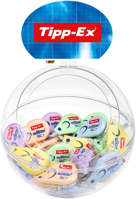Tipp-Ex correctieroller Mini Pocket Mouse Pastel, 5 mm × 6 m, pastellkleuren, 40 stuks