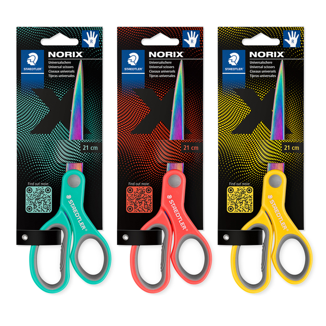 Schaar Staedtler Norix 965 21cm 3 kleuren assorti