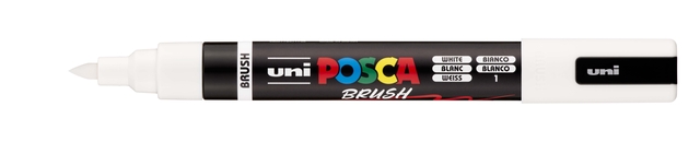 Paintmarker Uni POSCA PC-5BR brushpunt medium wit