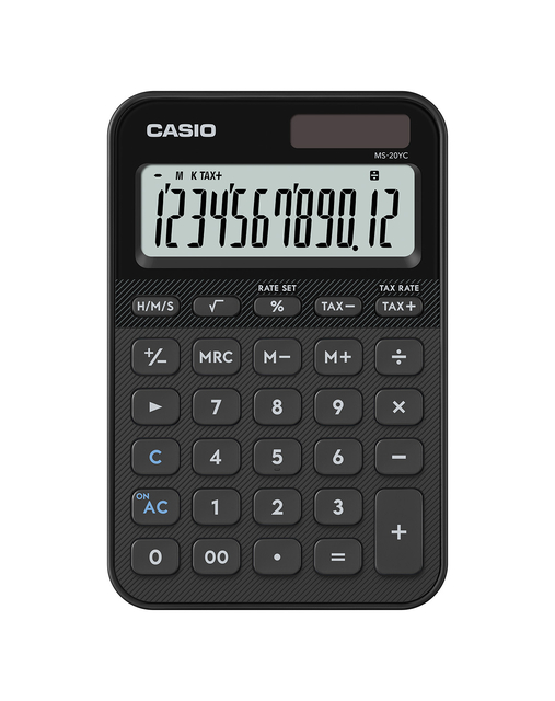 Rekenmachine Casio MS-20YC-BK zwart