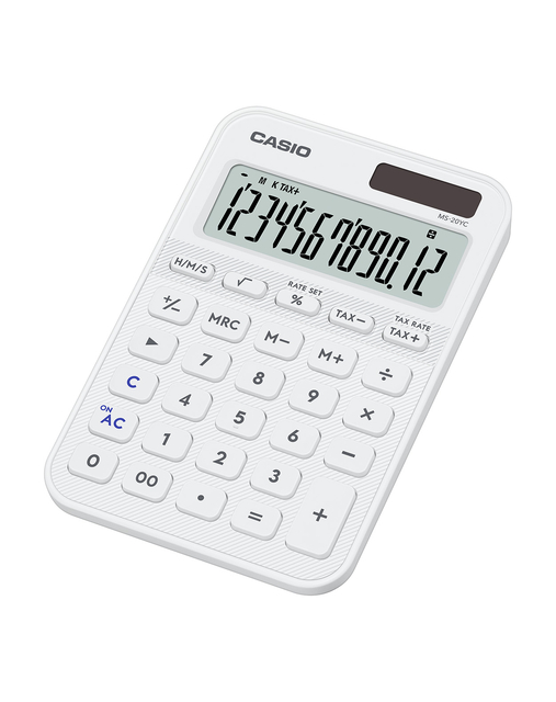 Rekenmachine Casio MS-20YC-WE wit — Foto 2 van 2
