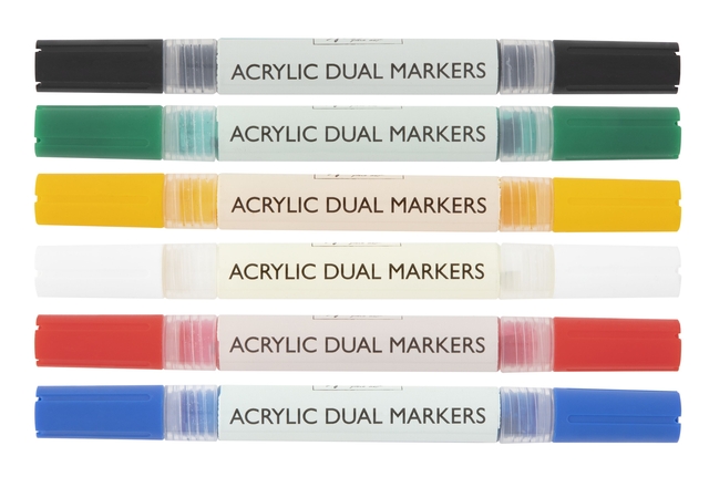 Acrylmarker Nassau duopunt set à 6 kleuren — Foto 2 van 2