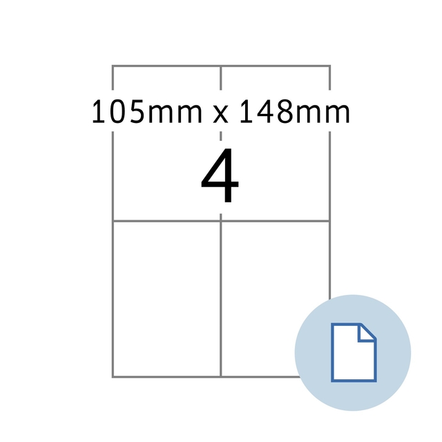 Etiket HERMA 8404 A4 EXPR 500 105x148mm wit 2000 stuks