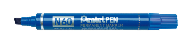 Viltstift Pentel N60 schuin 1.2-6mm blauw