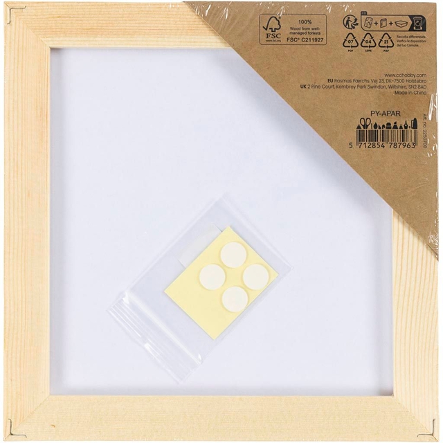 Canvaspaneel Creativ Company met lijst 158x158mm wit — Foto 2 van 2