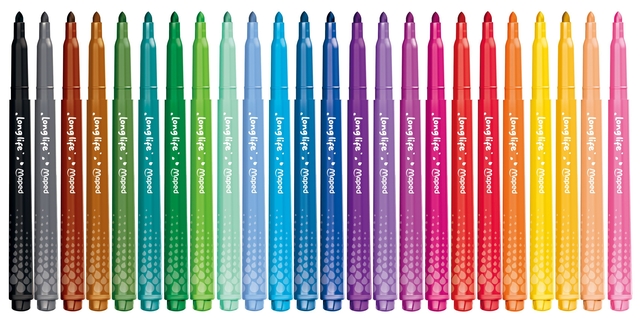 Viltstift Maped Color'Peps Long Life 2.0 set à 24 stuks assorti — Foto 2 van 2