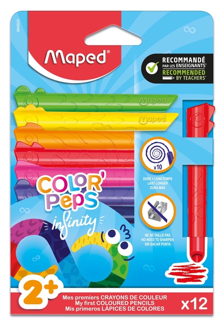 Kleurpotlood Maped Color'Peps Infinity set à 12 kleuren