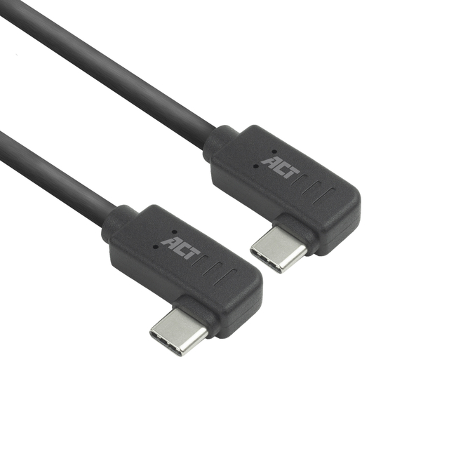 Kabel ACT USB-C hoek links/rechts 10Gbps 1m
