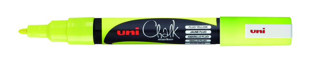 Krijtstift Uni-ball chalk rond 0.9-1.3mm fluor geel
