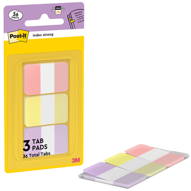 Indextabs Post-it 686-3SUN 25,4x38,1mm Strong, 36 tabs — Foto 2 van 2