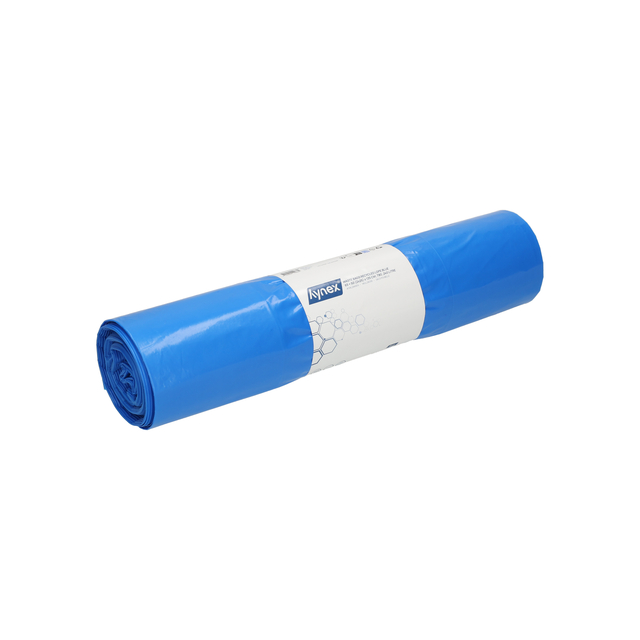 Afvalzak Hynex 65/25x135cm LDPE recycled T80 240L blauw rol à 10 stuks — Foto 2 van 2