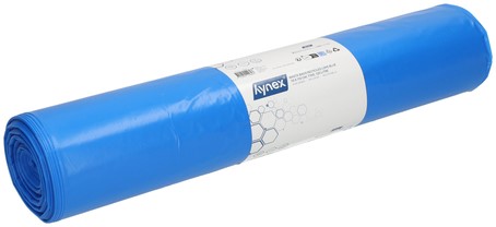 Afvalzak Hynex 70x110cm LDPE recycled T100 120L blauw rol à 20 stuks-2