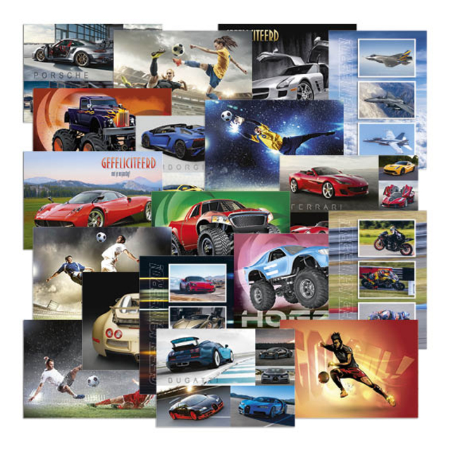 Beloningsposter-kaart De Stulp thema voertuigen en sport A4 assorti