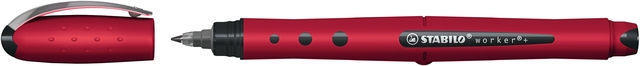 Rollerpen STABILO Worker+ Wildflower medium bordeax