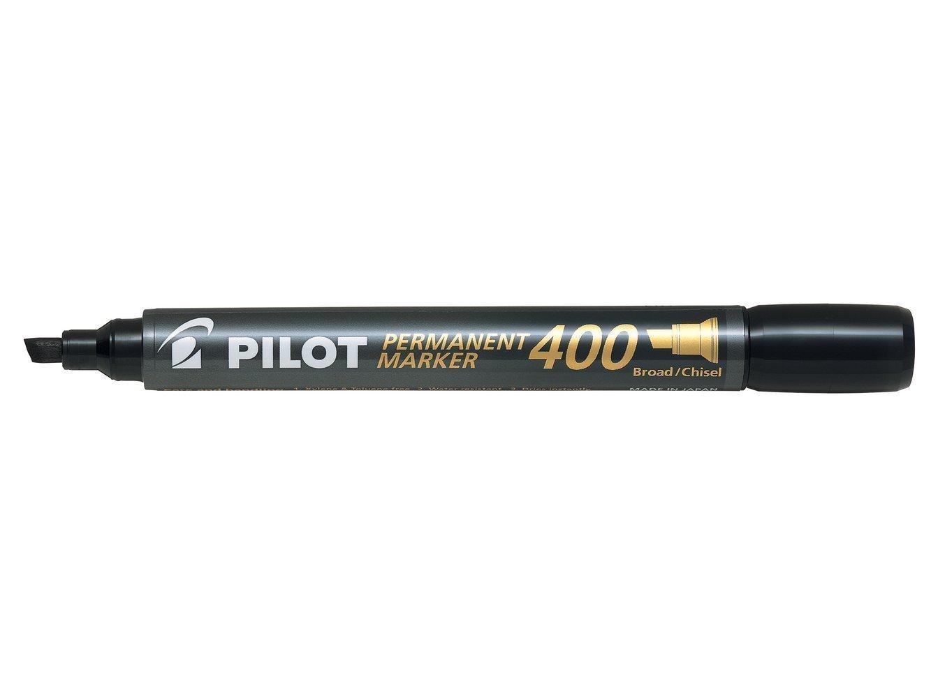 Viltstift PILOT 400 schuin breed zwart afbeelding