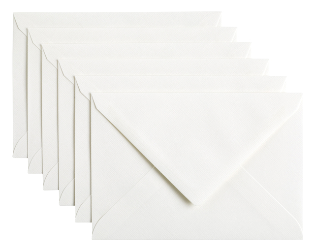 Envelop Papicolor C6 114x162mm hagelwit pak à 6 stuks afbeelding