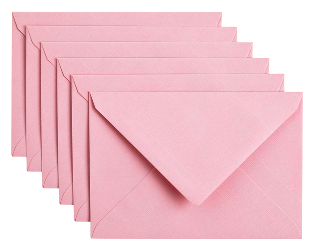 Envelop Papicolor C6 114x162mm babyroze pak à 6 stuks afbeelding