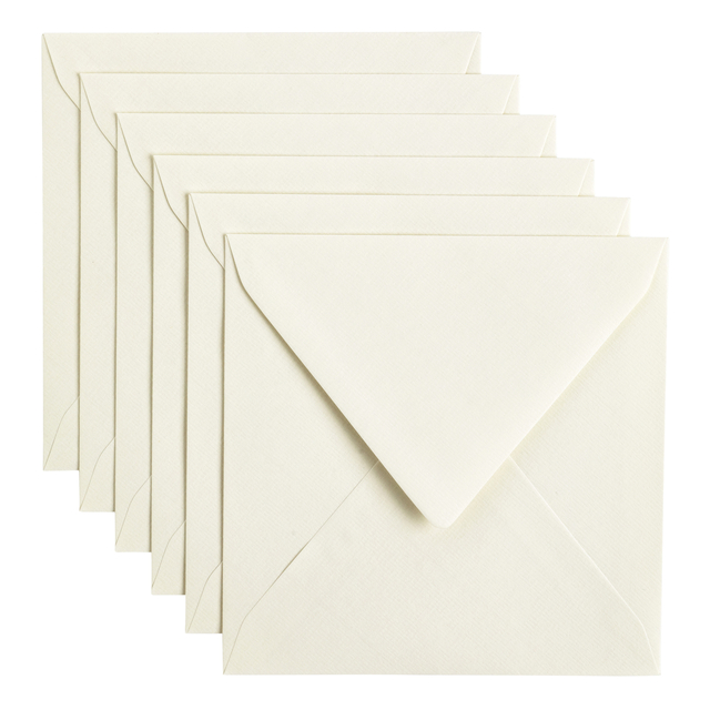 Envelop Papicolor 140x140mm anjerwit pak à 6 stuks afbeelding