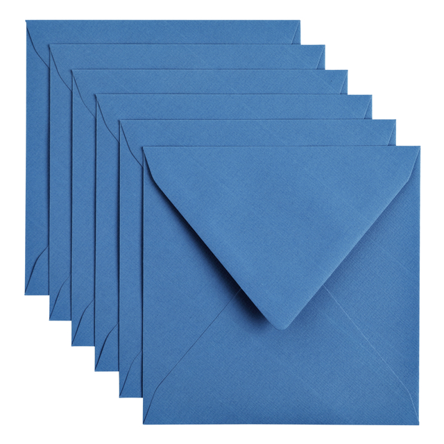 Envelop Papicolor 140x140mm donkerblauw pak à 6 stuks afbeelding