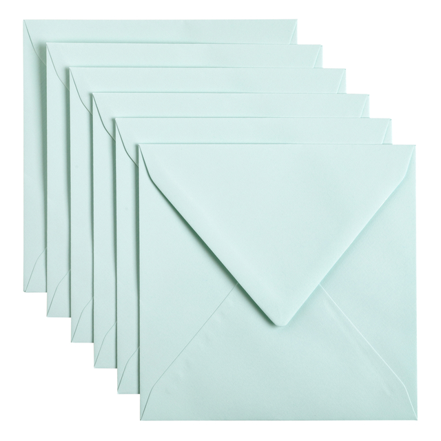 Envelop Papicolor 140x140mm zeegroen pak à 6 stuks afbeelding
