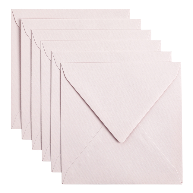Envelop Papicolor 140x140mm lichtroze pak à 6 stuks afbeelding