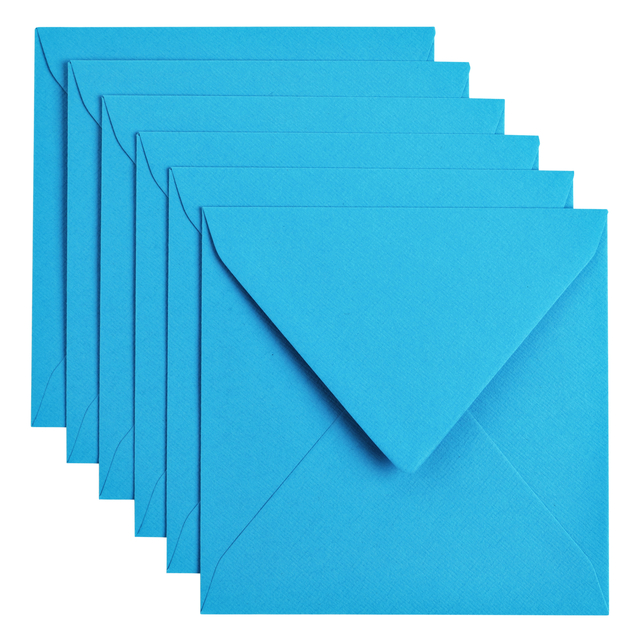 Envelop Papicolor 140x140mm hemelsblauw pak à 6 stuks afbeelding