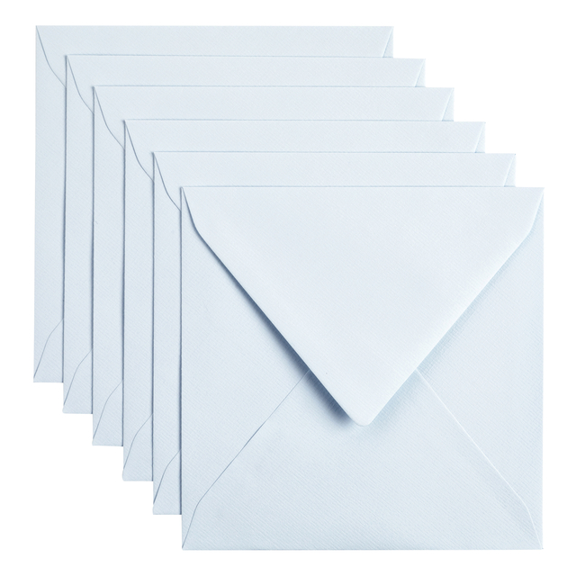 Envelop Papicolor 140x140mm babyblauw pak à 6 stuks afbeelding