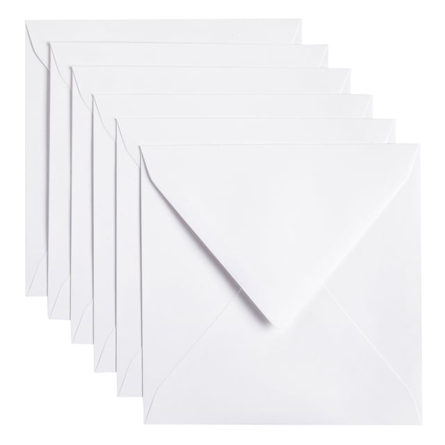 Envelop Papicolor 140x140mm kraft wit pak à 6 stuks afbeelding