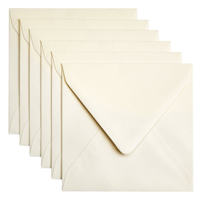 Envelop Papicolor 140x140mm metallic ivoor pak à 6 stuks afbeelding