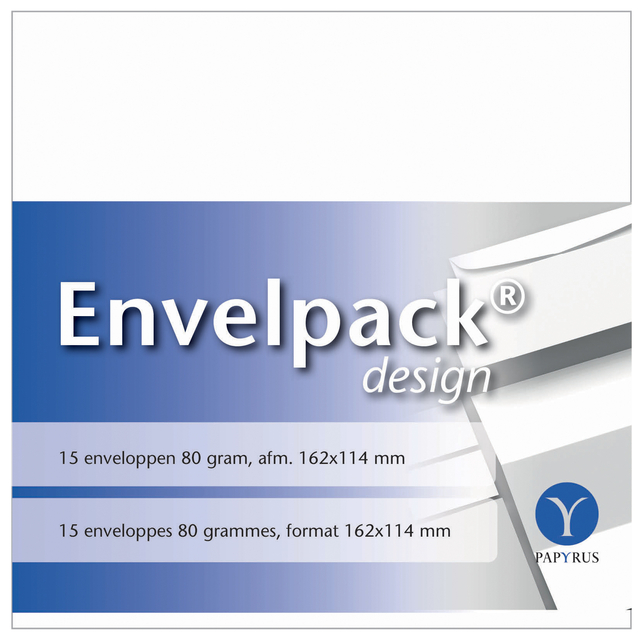Envelop Papyrus Envelpack Design C6 114x162mm wit 894406 15 stuks afbeelding