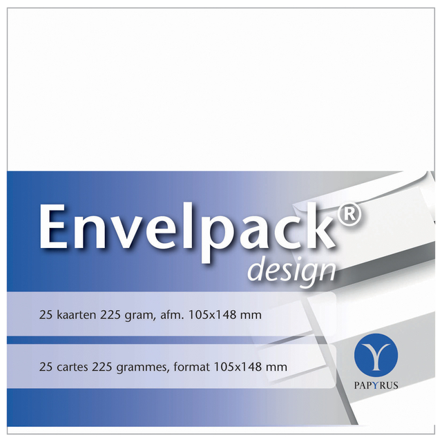 Enkele kaart Papyrus Envelpack Design A6 105x148mm wit 894426 set van 25 afbeelding