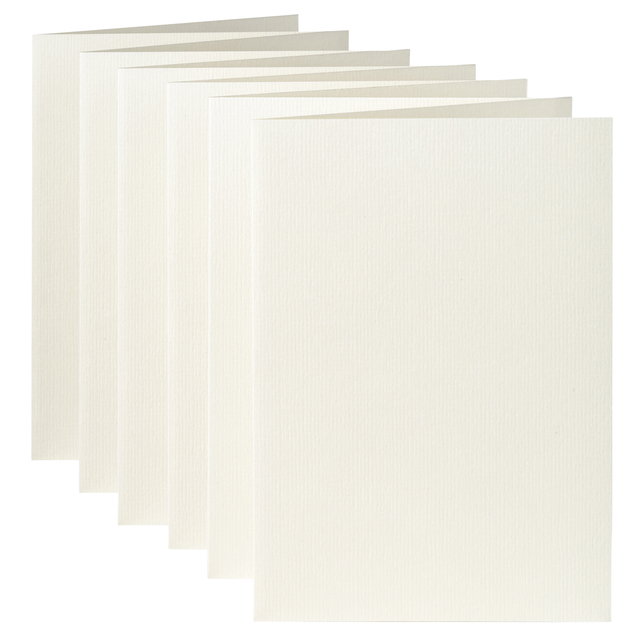 Correspondentiekaart Papicolor dubbel 105x148mm anjerwit pak à 6 stuks — Foto 2 van 2